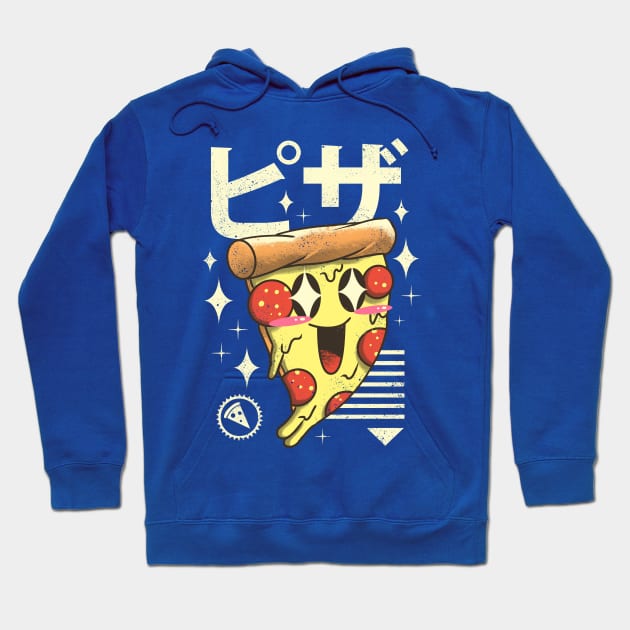 Kawaii Pizza Hoodie by Vincent Trinidad Art